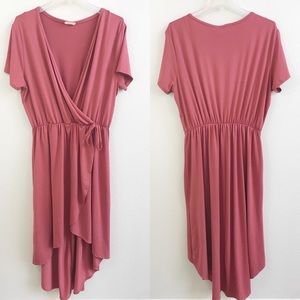 pinc mauve wrap dress size 3x